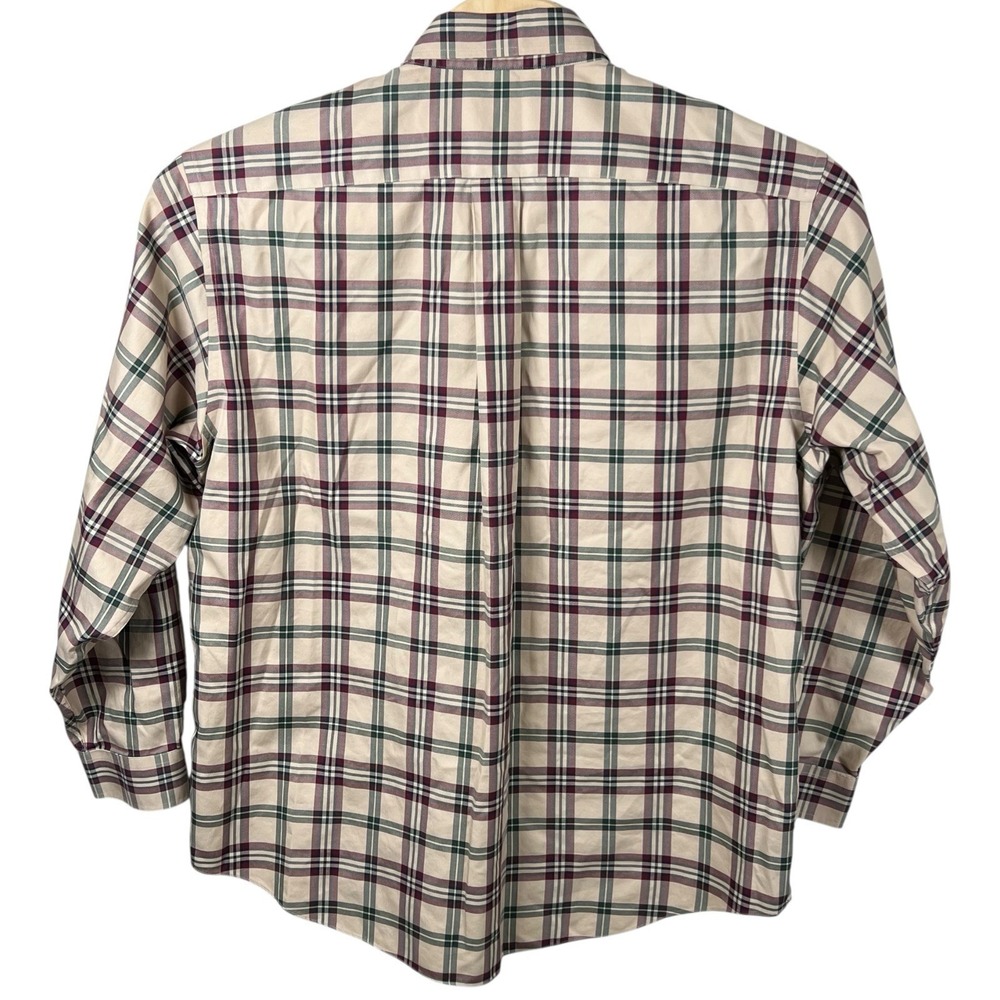 Brooks Brothers Mens XL Brown Plaid Long Sleeve Button Down‎ Shirt Supima Cotton - Picture 3 of 5